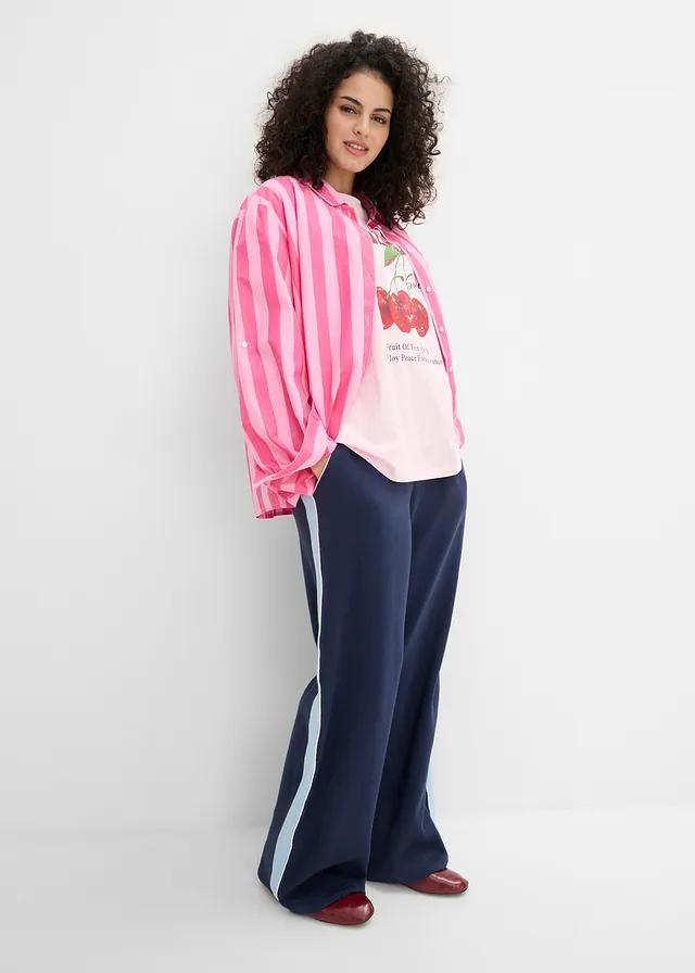 Pantalon sweat, Couleur: bleu foncé - bleu clair