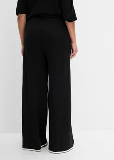 Pantalon en maille fine, Couleur: noir + blanc
