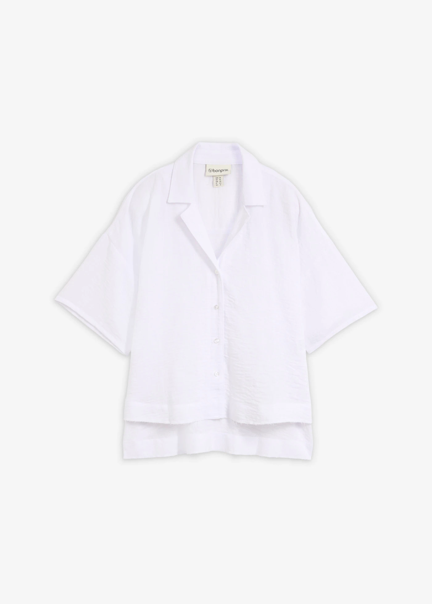 Bluză tip cămașă oversize • alb • magazin bonprix