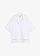 Oversized overhemdblouse, Kleur: wit