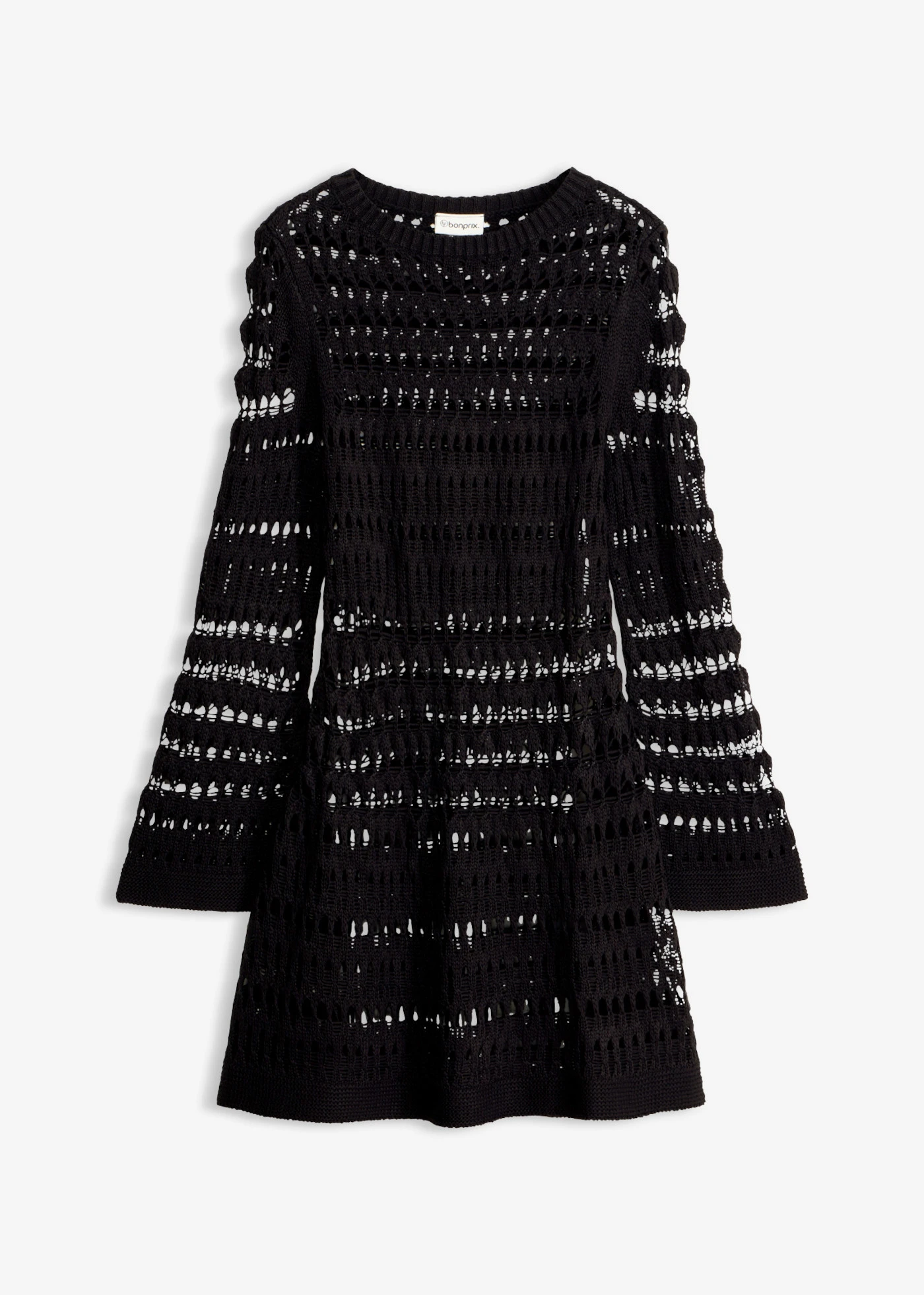Gehaakte jurk • zwart • bonprix online shop