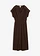 Robe en jersey crêpe aérien, Couleur: marron foncé
