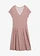 Jersey jurk in een viscosemix, Kleur: asroze-bruin met print