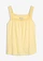 Top ample avec bretelles en dentelle, Couleur: jaune clair