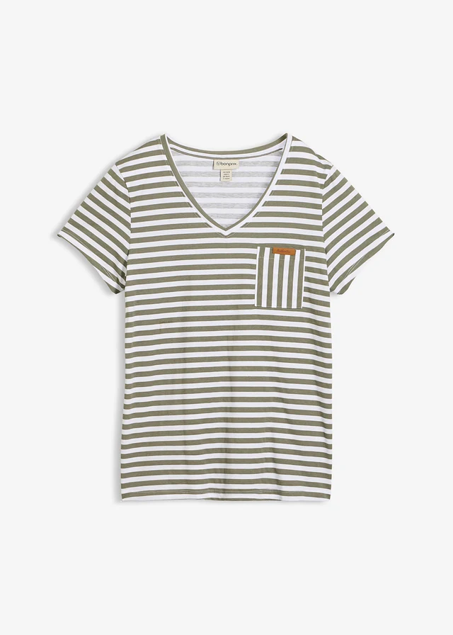 T-shirt, gestreept