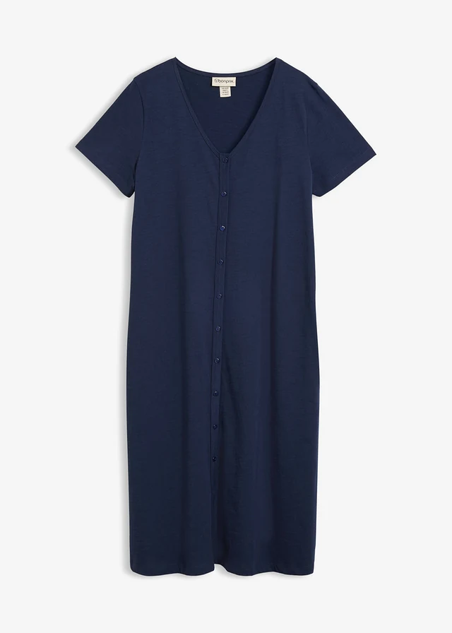 Robe en jersey 100% coton • bleu foncé • Boutique bonprix