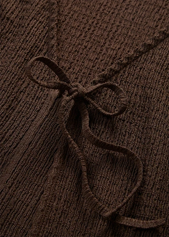 Top texturé • marron foncé • Boutique bonprix