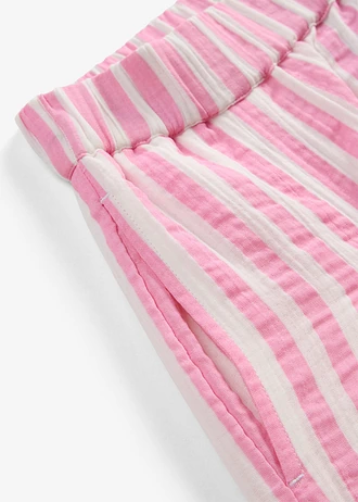 Short en gaze 100% coton • rose/écru • Boutique bonprix