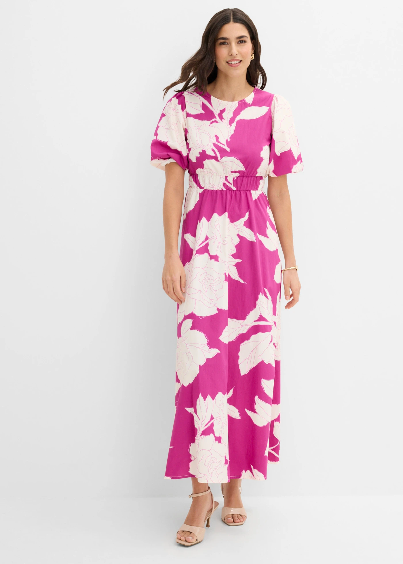 Rochie maxim din bumbac 100% • pink-fucsia floral • magazin bonprix