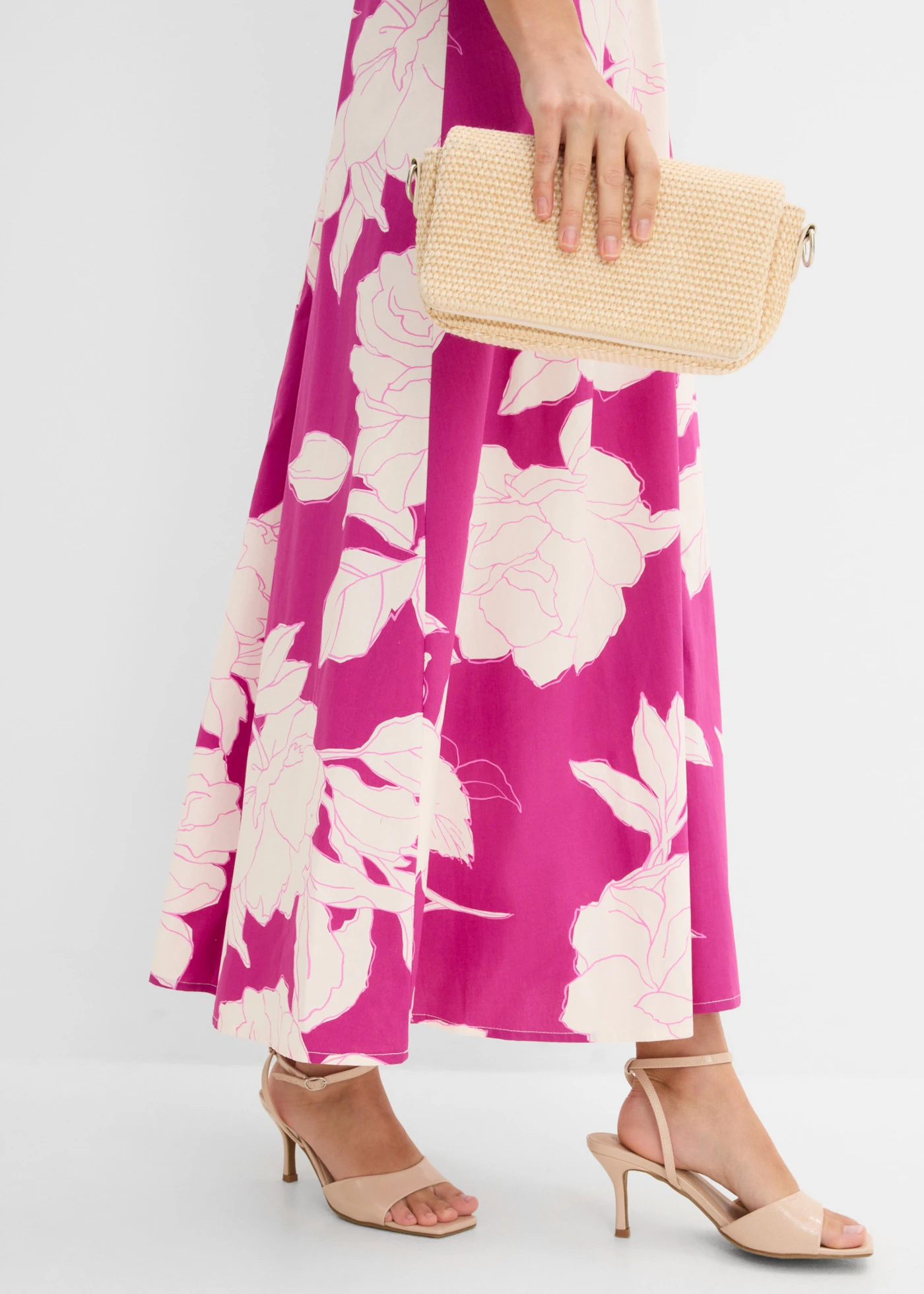 Rochie maxim din bumbac 100% • pink-fucsia floral • magazin bonprix