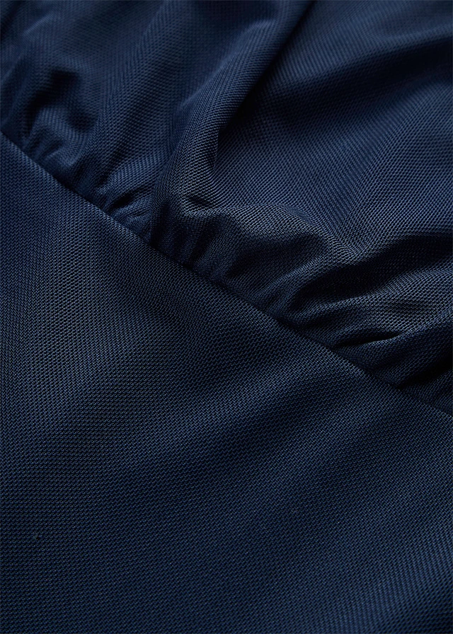 Jersey jurk van zachte mesh, Kleur: donkerblauw