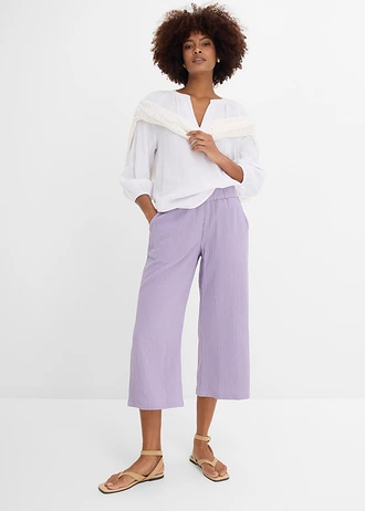 Marlene Dietrich broek van mousseline • rookviolet • bonprix online shop