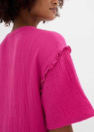 Midi šaty z měkkého mušelínu • fuchsiově pink • bonprix obchod