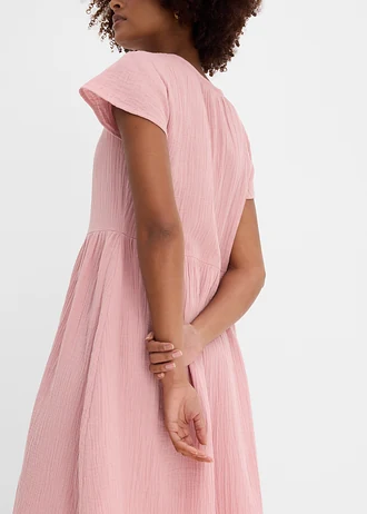 Jurk van zachte mousseline • asroze • bonprix online shop