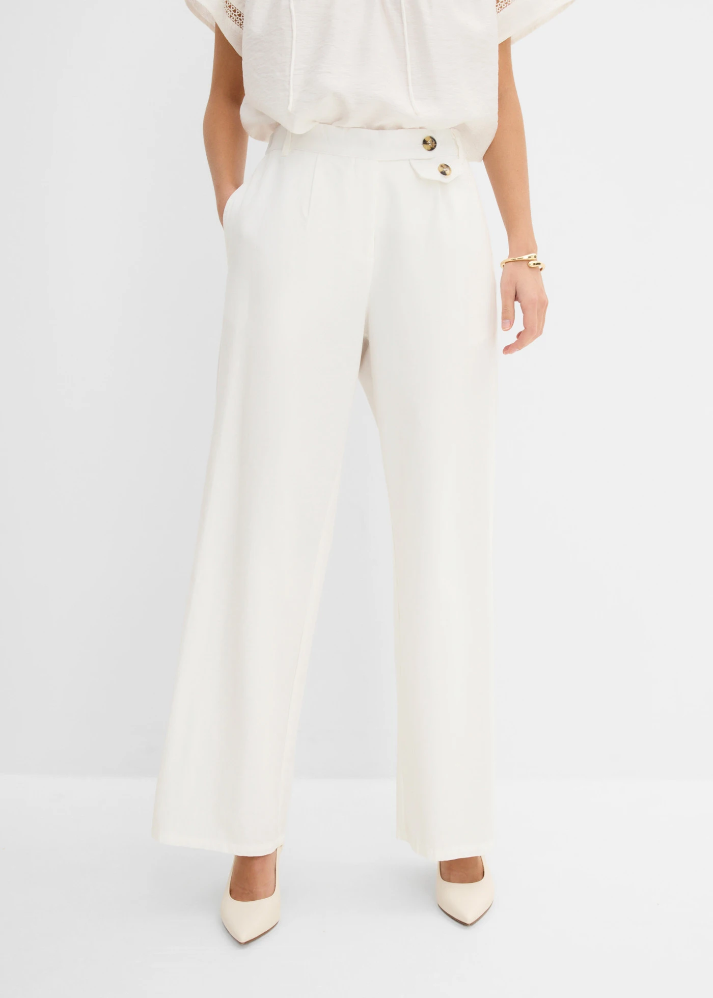 Marlene Dietrich broek • wolwit • bonprix online shop