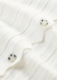 Gilet court en maille ajourée • écru • Boutique bonprix