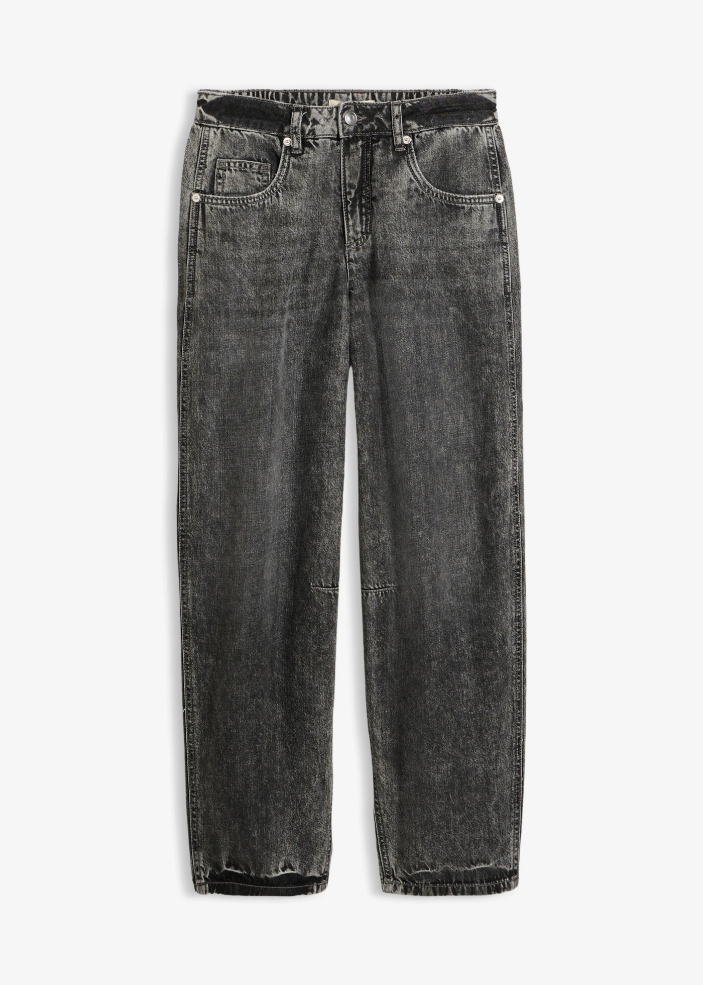 Balloon jeans mid waist, super soft, cropped • grey denim used • bonprix online shop
