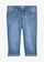 Mid waist cropped jeans, straight, Kleur: lichtblauw denim used