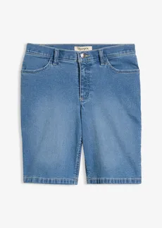 Bermuda en jean, taille mi-haute, Couleur: denim bleu clair used