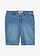 Jeans bermuda, mid waist, Kleur: lichtblauw denim used