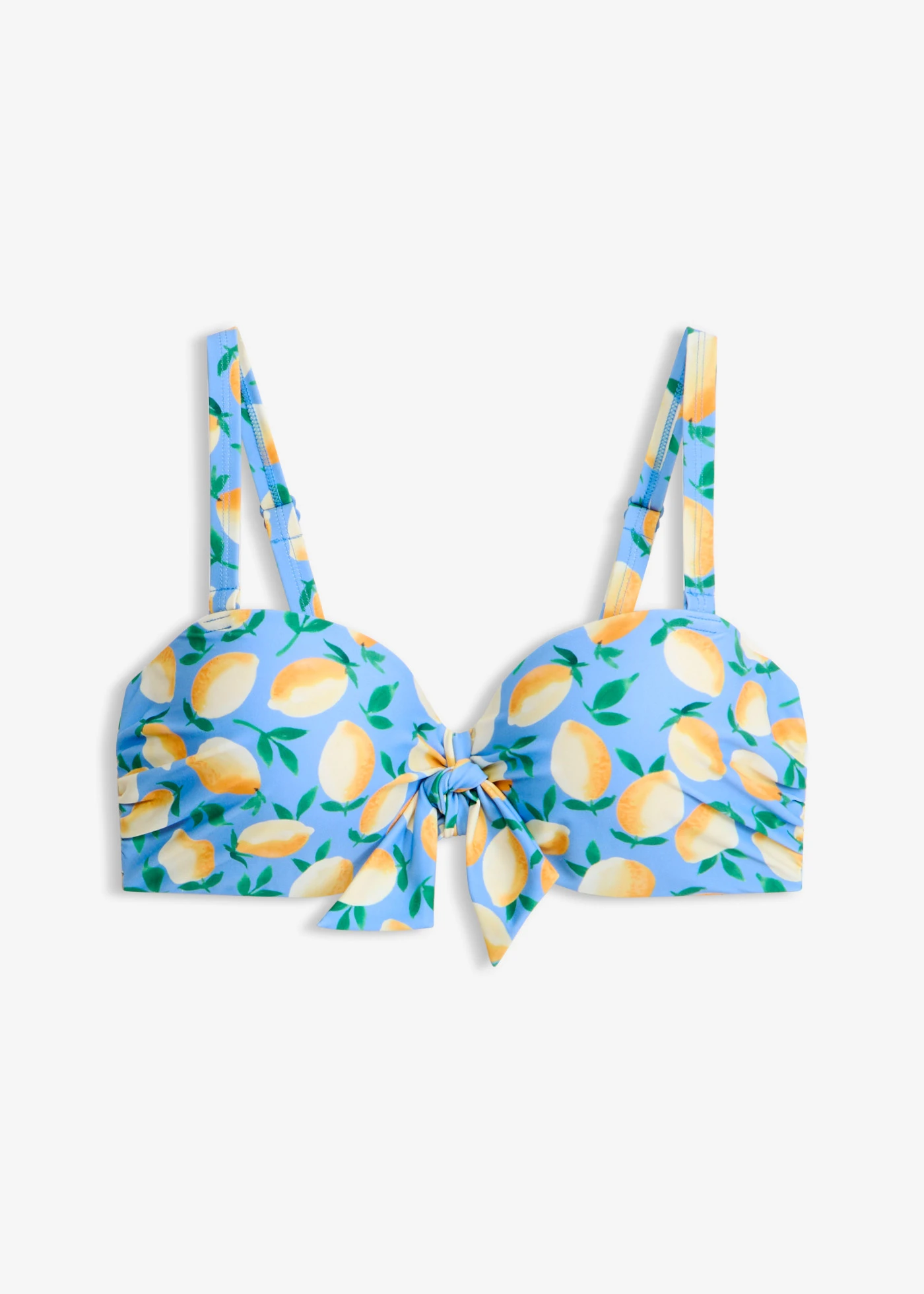 Haut de maillot balconnet à bretelles amovibles • bleu clair imprimé • Boutique bonprix