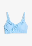 bleu clair/blanc rayé