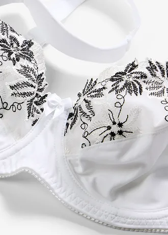 Beugel bh met gewatteerde schouderbandjes (set van 2) • wit+wit-zwart • bonprix online shop