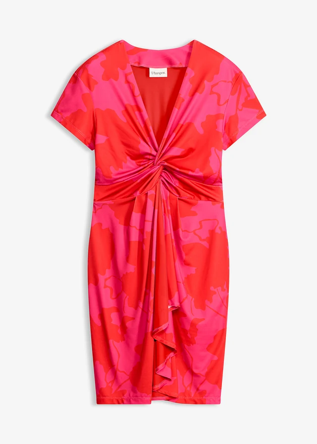 Robe en jersey avec effet twisté devant