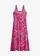 Maxi jurk met decoratieve strass-steentjes, Kleur: fuchsiapink gedessineerd
