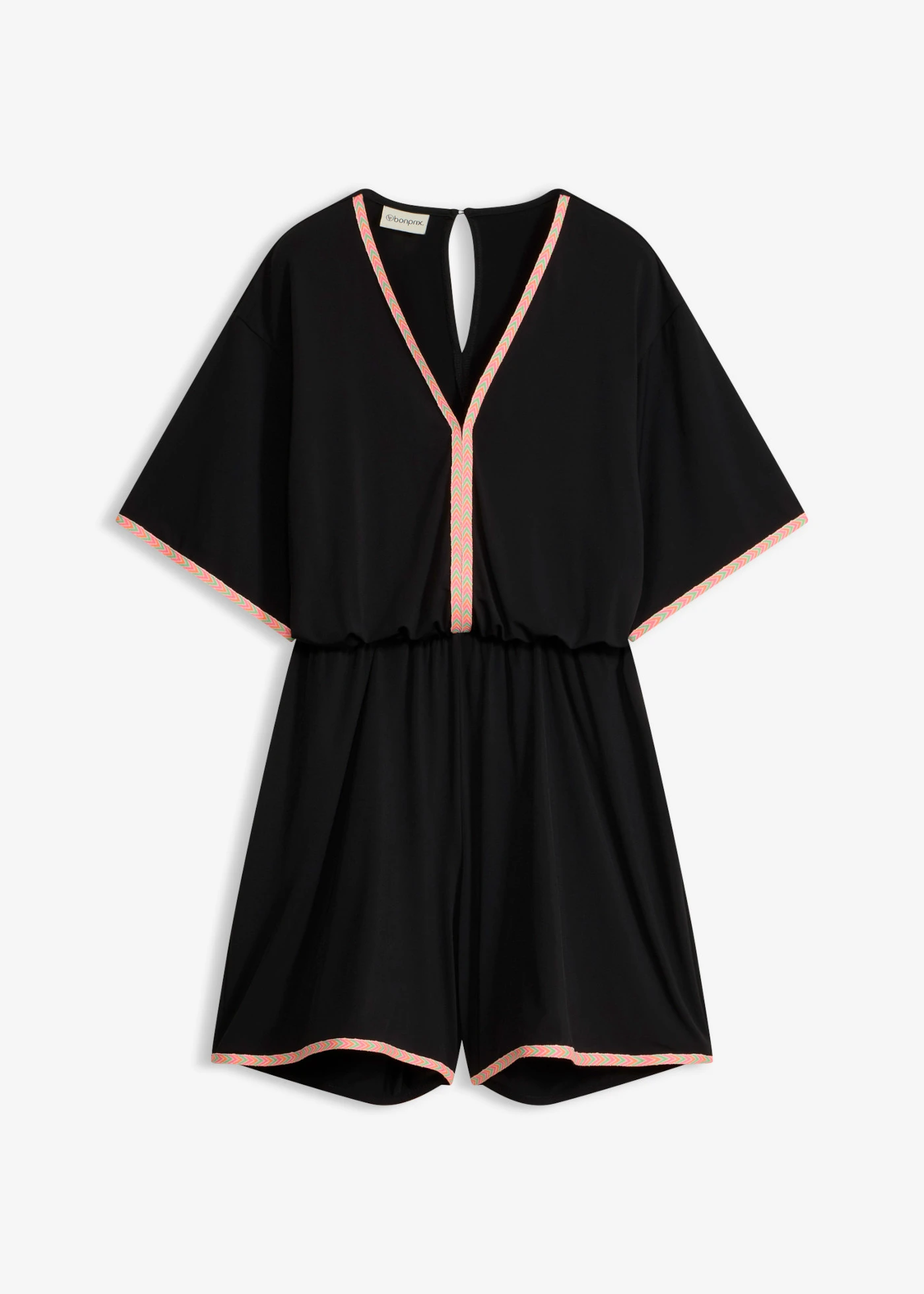 Jersey jumpsuit • zwart-neon multicolour • bonprix online shop