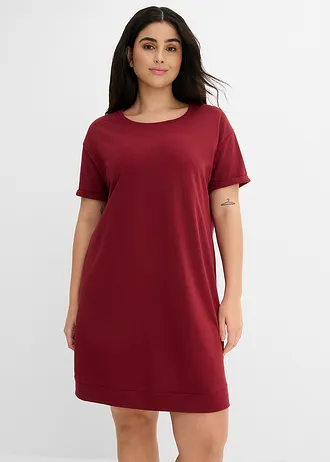 Robe sweat, Couleur: rouge rubis