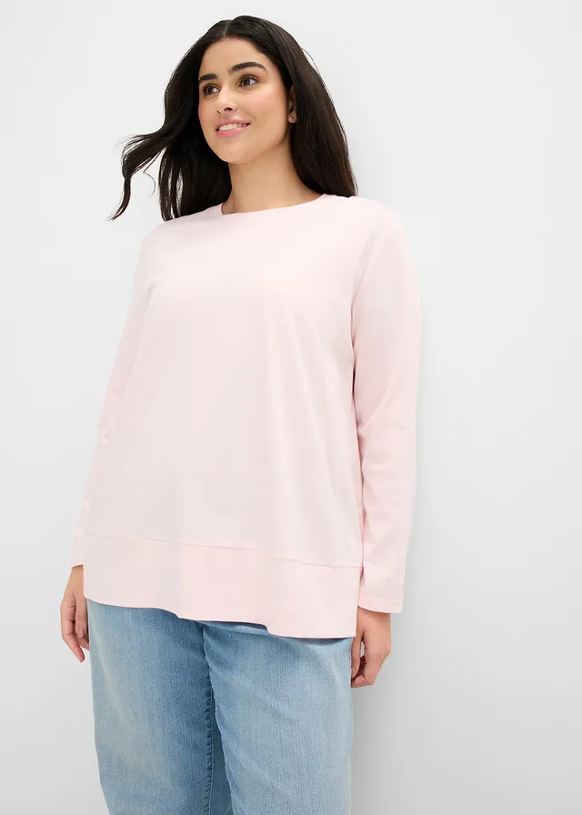Longsleeve van biologisch katoen, Kleur: lichtroze