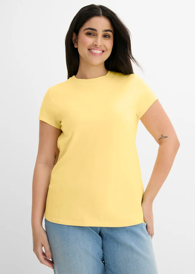 T-shirt (set van 3), Kleur: pinklady-lichtgeel-zwart