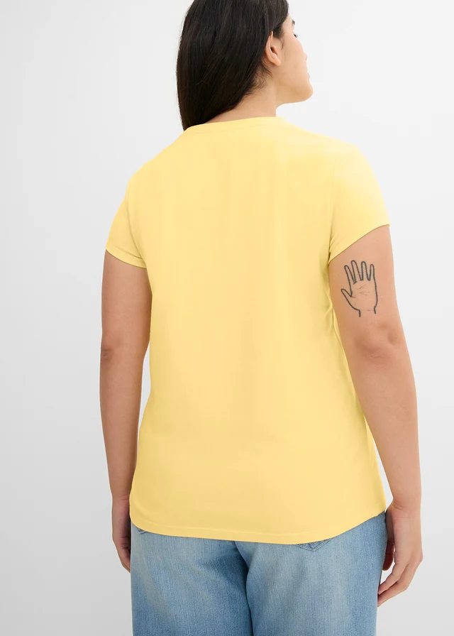T-shirt (set van 3), Kleur: pinklady-lichtgeel-zwart