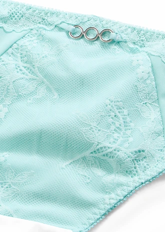 Maxi nohavičky s jemnou čipkou • aqua modrá • obchod bonprix