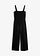 Jumpsuit van soepele viscose, Kleur: zwart