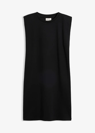 Robe courte à épaulettes • noir • Boutique bonprix