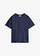 Tricou cu broderie perforată, culoare: bleumarin
