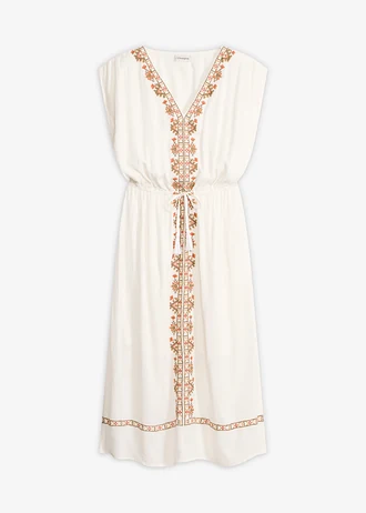 Rochie midi boho, din viscoză fluidă