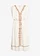 Rochie midi boho, din viscoză fluidă, culoare: alb perlat