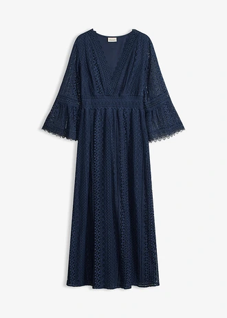 Robe longue aspect crochet