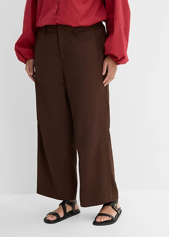 Pantalon d’été raccourci, Couleur: marron foncé