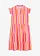 Robe-tunique légère en gaze de coton, Couleur: rose/pink lady/orange vif rayé verticalement