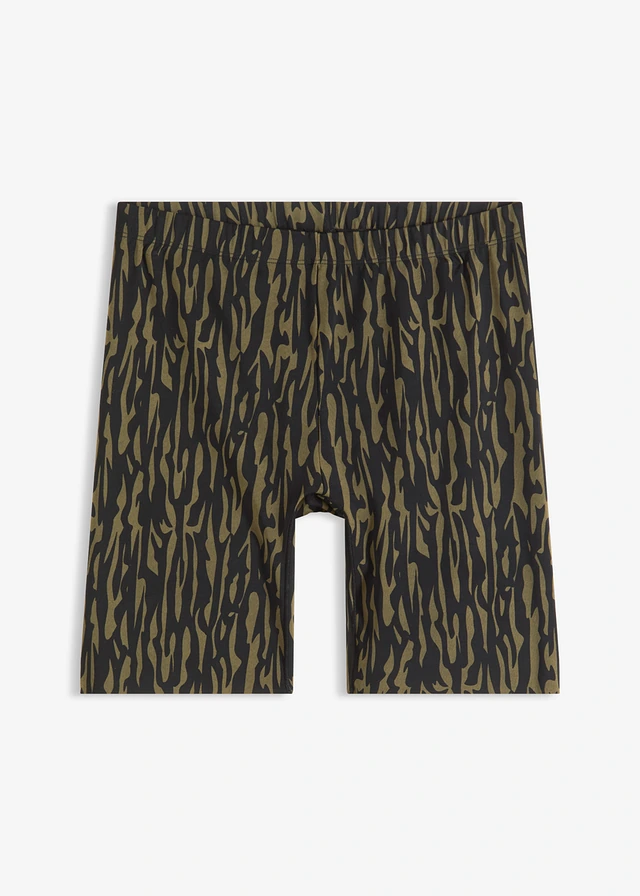 Korte niet-schurende legging met verkoelend materiaal • zwart-kaki • bonprix online shop