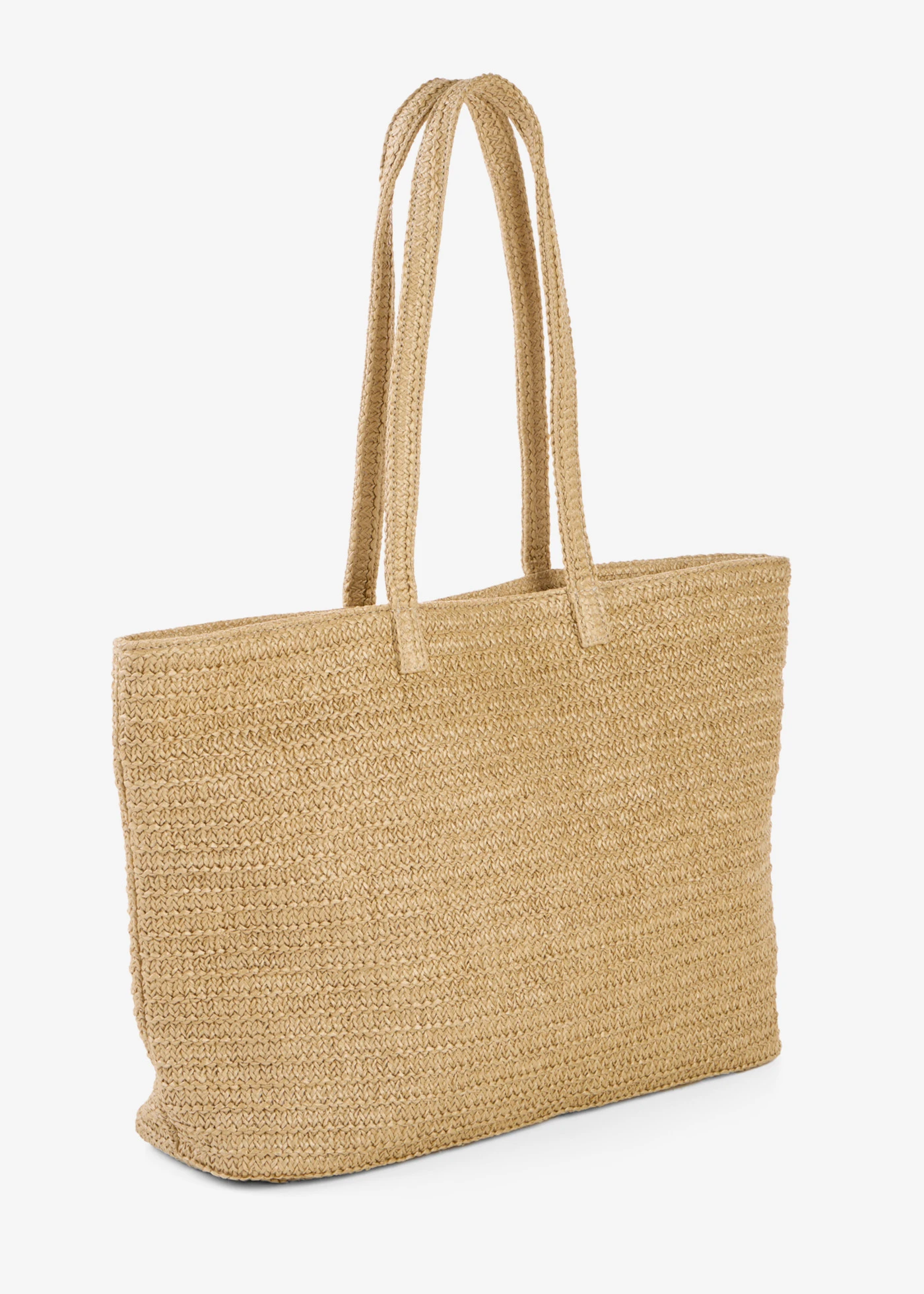 Torba typu shopper w optyce plecionki • jasny piaskowy • sklep bonprix