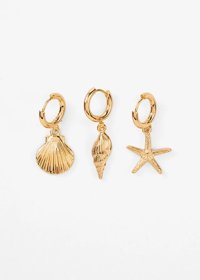 Zawieszki do bikini, 3 szt. • pozłacany • sklep bonprix