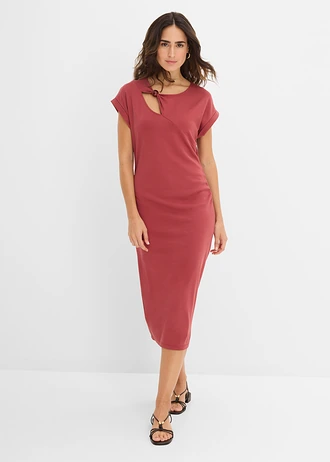 Robe en jersey Punto di Roma • rouge désert • Boutique bonprix