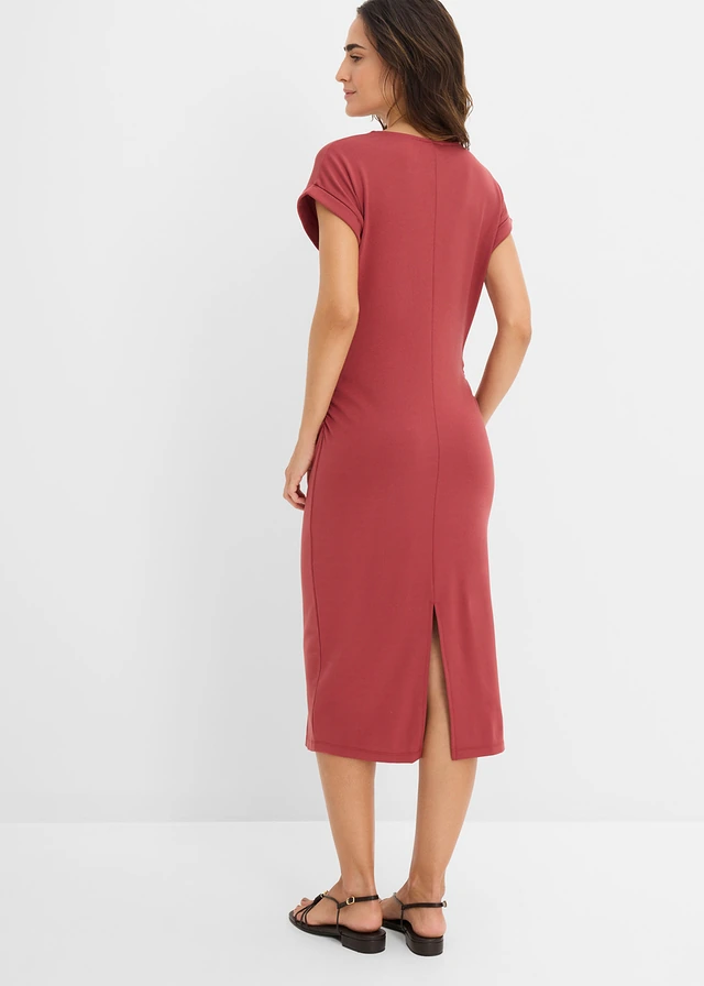 Robe en jersey Punto di Roma, Couleur: rouge désert