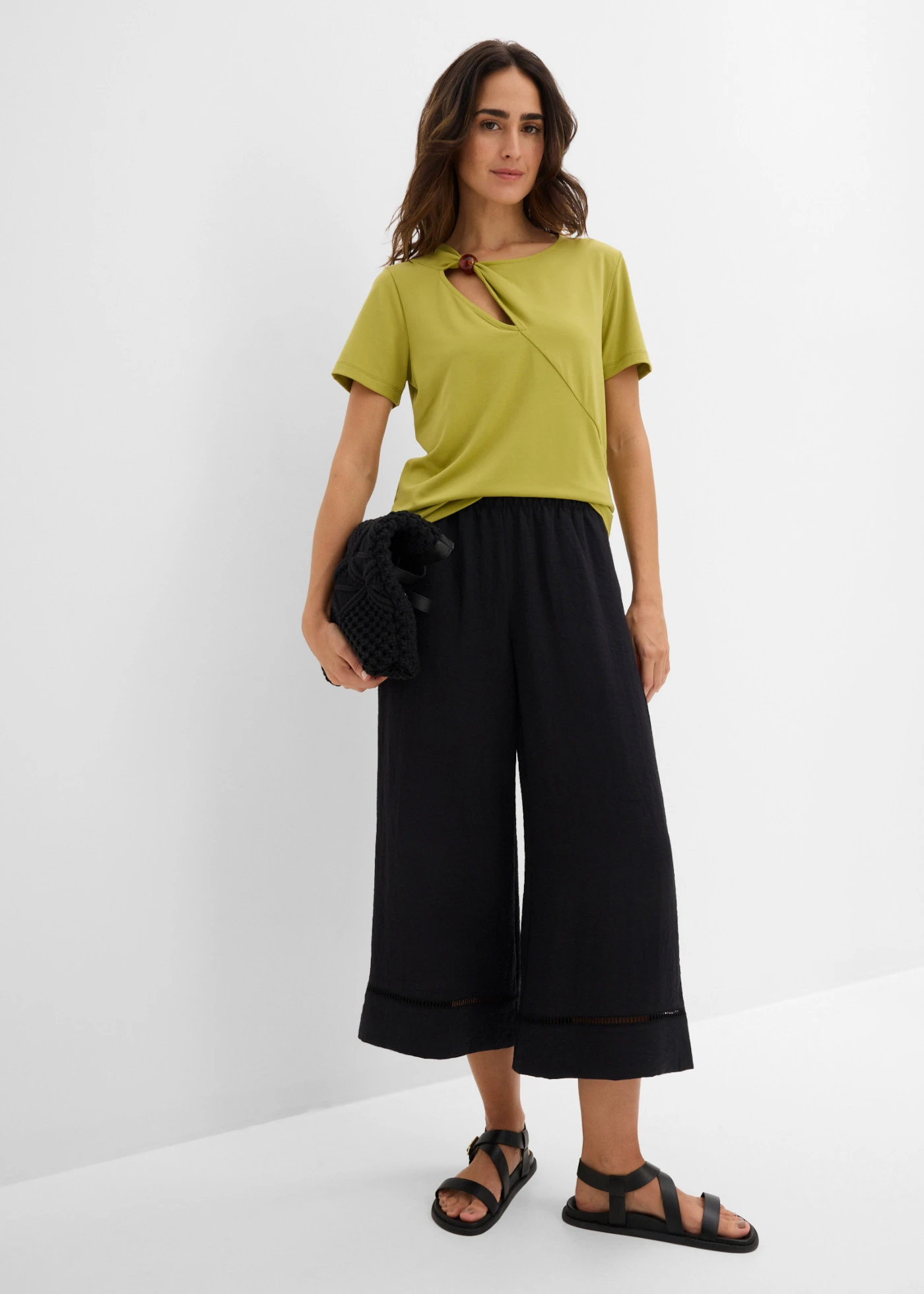 Tricou din mix fluid cu viscoză • verde cactus • magazin bonprix