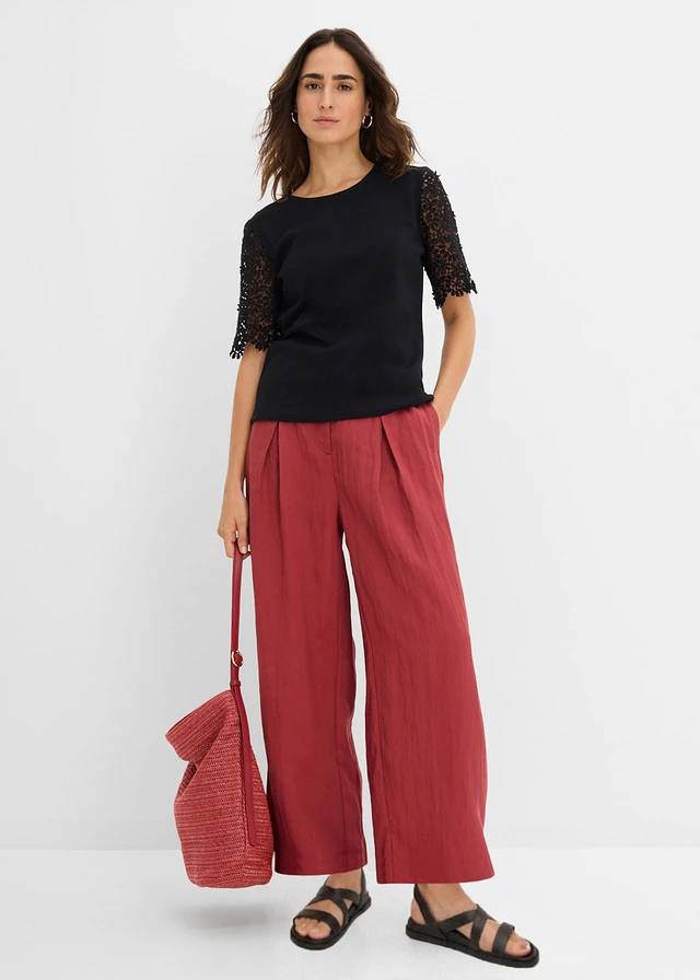 T-shirt en coton, Couleur: noir